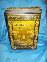 antik nagyméretű teásdoboz fémdoboz 27cm