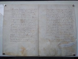 Antik kézirat az 1600-as évekből - pergamen