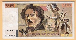 Francia bankjegy 100 Frank