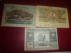 1-1 db klf. 10,25 és 50 Pfennig Német Notgeld szükségpénz egyben eladó! 17