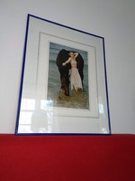 Erotikus művészi fotó lóval, romantikus fotográfia, hátulján jelzett kép keretben