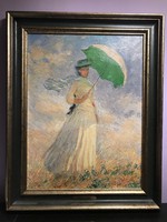 Monet - Nő napernyővel művészi nyomat - Art Bussche Antwerp