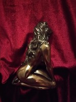 Akt szobor, erotikus plasztika, bronz színű női alak