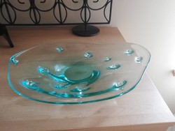 Régi üveg asztalközép 30 cm
