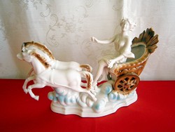 Nagyon szép, lovas hintó női hajtóval Regent porcelán