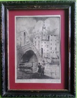 Bajor (Bayer) Ágost: Velence (Ponte Rialto) 1925