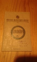 Antik igazolókönyv (okmány) 1921-ből