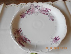 Zsolnay porcelán, orchidea mintás süteményes kínáló tál