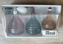 Art deco jellegű parfümös üvegcsék bontatlan szett IKEA