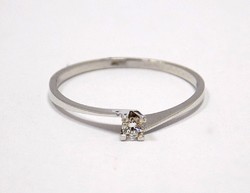 Brill köves fehér arany gyűrű (ZAL-Au66279)