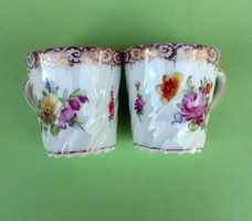 Antik tojáshéj porcelán mokkás csésze 