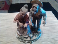 Capodimonte porcelán öreg házaspár