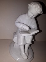 Lomonosov olvasó kislány porcelán figura