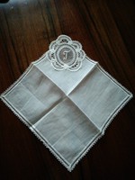 Beautiful lacy handkerchief with Brussels lace