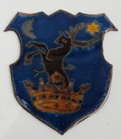 Ágaskodó szarvas címer - tűzzománc kép