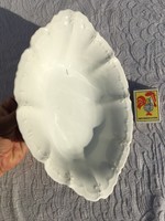 Régi MZ fehér - hófehér kínáló porcelán tál - asztalközép 