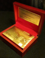 24 kt arany póker kártya díszdobozban, 500 Euró bankjegy hátlappal 
