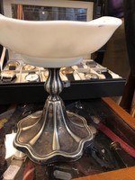 szecessziós kináló, asztalközép, 400 gr ezüst, nagyméretű, 30 cm-es,gyönyörű
