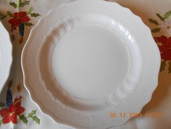 Hollóházi Pannónia Bianco lapos tányérok