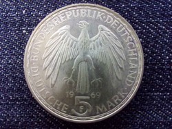 Németország Gerhard Mercator halálának 375. évfordulója .625 ezüst 5 Márka 1969 F / id 13884/