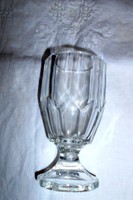 Biedermeier típus vastag faló talpas  üveg pohár 