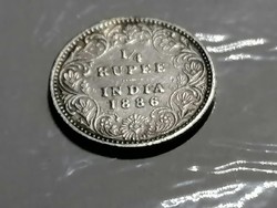 1/4 Rupia 1886 Angol gyarmat/India Viktória királynő