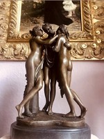 Three grace bronze statue