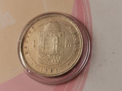 1880 ezüst 1 forint,szép darab kapszulában,