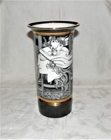 Szász Endre pillangós  porcelán váza 26 cm