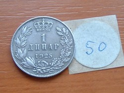 SZERB HORVÁT SZLOVÉN KIRÁLYSÁG 1 DINÁR 1925 (b) 50.