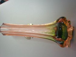 Retro színes, üveg váza     