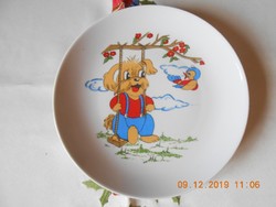 Kahla német porcelán, mese mintás, gyerek tányér