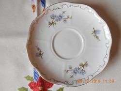 Zsolnay barokk, tollazott barackvirág mintás teás kistányér