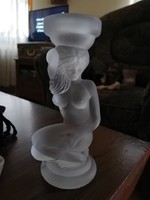 női akt figurális üveg gyertyatartó