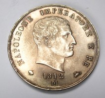 NAPOLEON 5 LIRE 1812 M, R!