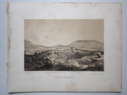 Keleti Gusztáv: Erdőbénye. Litográfia az eredeti(!) Tokaj-hegyaljai albumból (Pest, 1867)