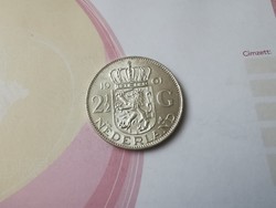 1961 2 és 1/2 holland ezüst gulden 15 gramm 0,720