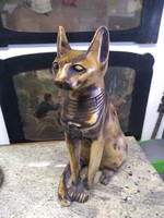 Egyiptomi mintájú macska szobor
