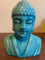 Ritka Nagyméretű Zsolnay Alapmázas Buddha