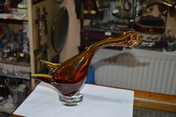 Muránói üveg kacsa figura