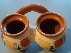 Folk pottery by Imre Szűcs, spice holder (Tiszafüred)