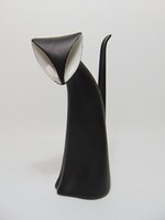 Royal Dux fekete macska art deco porcelán szobor Jaroslav Jezek