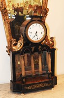 200 éves Empire oszlopos negyed ütős kandalló óra.Jelzett, Joseph Klenner, Porosz Királyság