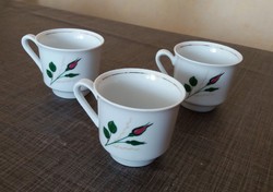 KAHLA porcelán kávés csésze virágos 3db.