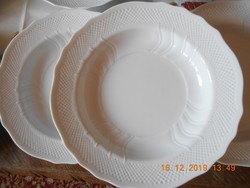 Hollóházi Pannónia Bianco tányér készlet