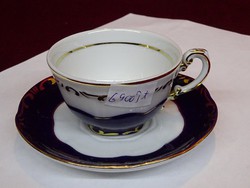 Zsolnay porcelán pompadour III-as kávéscsésze + alátét.