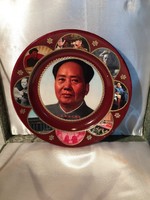 Mao Ce-tung dísztányér díszdobozban diplomáciai ajándék
