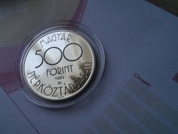 1990 VB ezüst 500 Ft 28 gramm 0,900 2 alakos