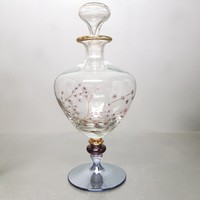 Cseresznyevirágos, talpas kínálóüveg (945)