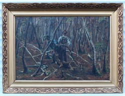 Orvvadászok akcióban Olaj vászon festmény 1903